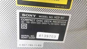 Equipo De Sonido Sony Hcd A17