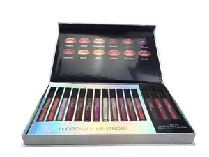 Kit 15 Labiales Huda Liquido Metalizado Mate