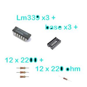 Amplificador Operacional Lm339 X3 + Bases X3 + 12x ohm +