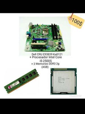 Combo Tarjeta Madre Dell + Procesador I5 + Memoria Ddr3 4gb