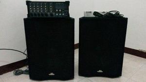 Equipo De Sonido Soundbarrier Amplificador Y Cornetas