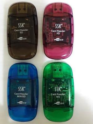 Lectores De Memoria Usb Ssk: Sd, Mini Sd, Ms, Xd Con Led