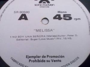 Melissa - No Soy Una Senora - 45 Rpm Tipo Lp