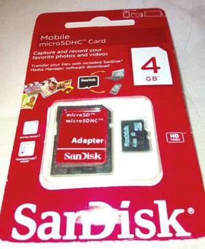 Memoria Micro Sd 4gb Sandisk Clase 10