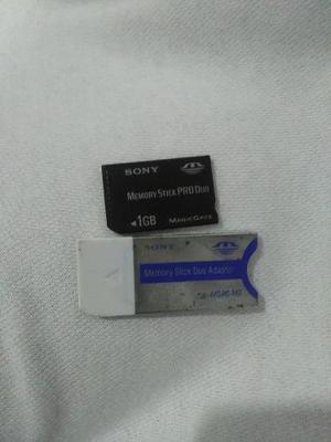 Memoria Sony Pro Duo De 1gb Original Con Su Adaptador Usada