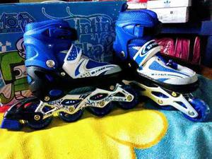 Patines Lineales Ruedas Silicon (talla 26 A La 33)