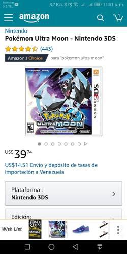 Pokemon Ultra Moon Version Usa Para 3ds