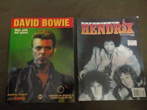 Revista Jimi Hendrix (oficial) Y David Bowie (bio)