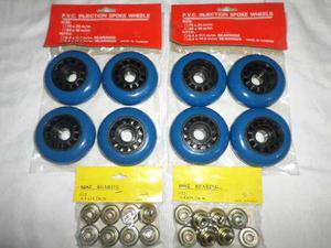 Ruedas Para Patines En Lineas De 70mm Azul