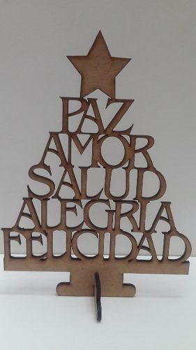 Arbolitos De Navidad En Mdf 3 Mm Cortado En Laser