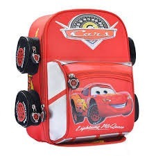 Bolso O Morral Escolar De Cars 3d Original Pequeño