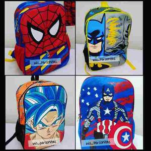 Bolsos Batman Spiderman Dragon Ball Capitan America