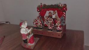 Figura Decorativa De Navidad En Madera Y Cerámica