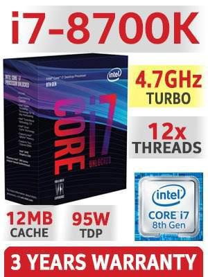 Intel I7 8700k + Asus B360h Gaming + Corsair 8gb Ddr4 Tienda