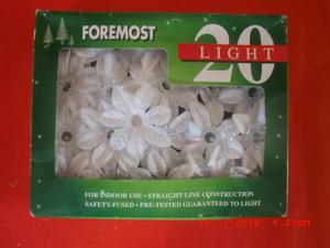 Luces De Navidad (Flores Blancas) 20 Luces