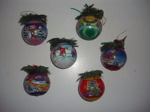 Set 6 Bambalinas Bolas Árbol Navidad Remate Navideño