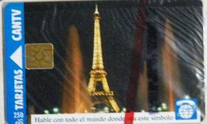 Tarjeta Telefonica Cantv De Coleccion Nueva Torre Eiffel