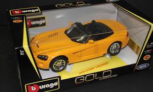 Carros Colección A Escala 1:18 Burago Dodge Viper Amarillo