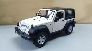 Jeep Rubicon Wrangler Blanco, Escala cms Largo Metal