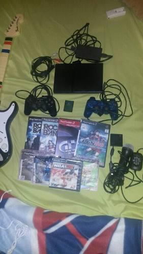 Playstation 2 Original Con Accesorios Y Juegos