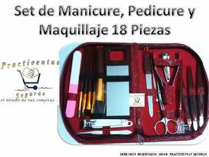 Set De Manicure 18 Piezas Kit De Viaje De Uñas Con Estuche