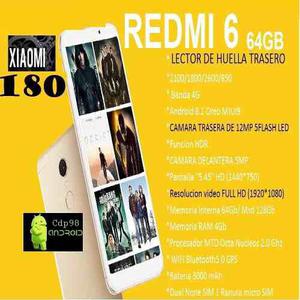 Telefonos L Redmi 6 64gb/4gb Ram