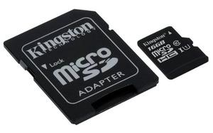 Memoria Kingston 16gb Micro Adaptador Clase 10