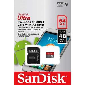 Memoria Micro Sd 64 Gb Sandisk Ult Hd C10 Mercado Pago