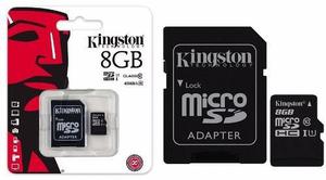 Memoria Micro Sd Kingston 8 Gb Clase 10 Adaptador Nueva