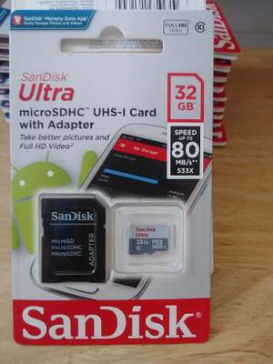 Memoria Micro Sd Sandisk 32 Gb Clase mb/s