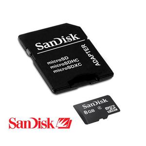 Memoria Micro Sd Sandisk 8 Gb + Adap. Sdhc/sdxc Cl04