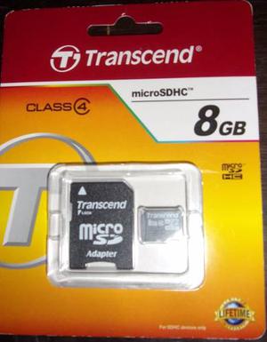 Memoria Micro Sd Transcend 8 Gb Clase 4 Nueva