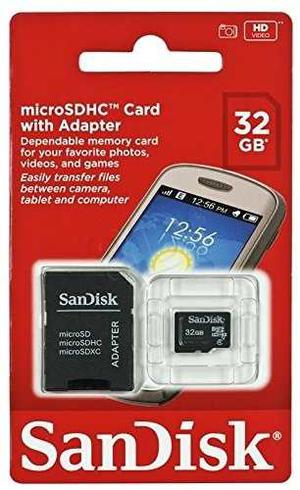 Memoria Micro Sdhc 32gb Sandisk Original Con Adaptador