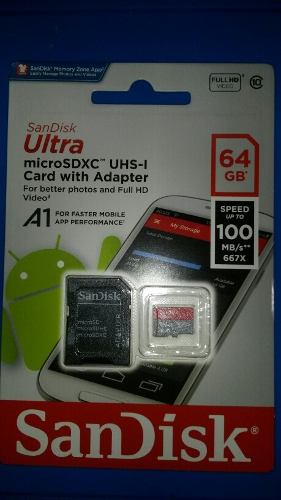 Memoria Micro Sdxc Sandisk Ultra 64 Gb Nueva!
