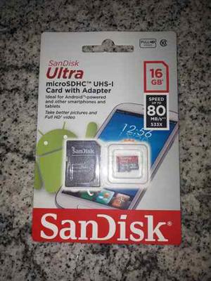 Memoria Microsd Clase 10 Sandisk 16gb