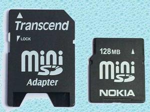 Memoria Mini Sd De 128mb Mas Adaptador