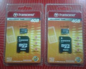 Memoria Para Telefonos Y Camaras Trascend 4gb Clase 2