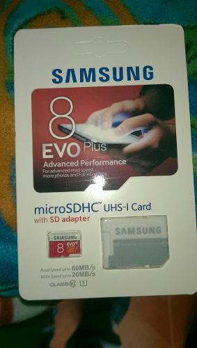 Memorias Samsung Evo Plus 8gb Clase 10