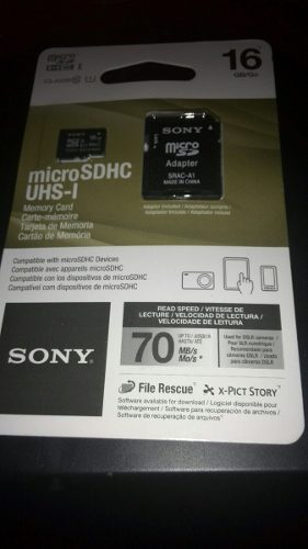 Microsd Sony Uhs 16gb Original Alta Velocidad 40mbps