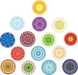 15 Calcomanias, Stickers De Mandalas De 5 Cm