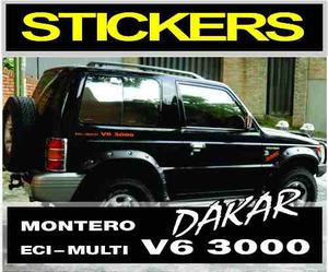 Calcomanía Mitsubishi Montero Dakar - + Sticker De Obsequio