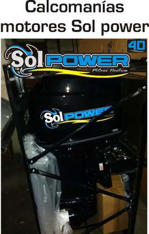 Calcomania Para Motores Sol Power 40hp