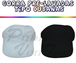 Gorras Tipo Cubanas Unicolor - Pre-lavadas, Acrilicas