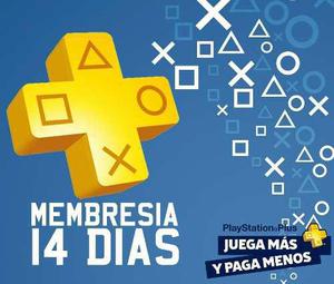 Membresia Playstation Plus 14 Dias Juegos Online