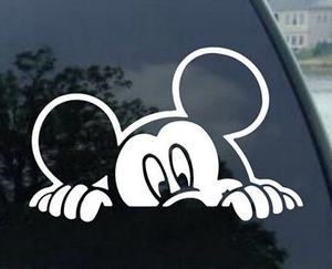 Mickey Mouse Calcomania Sticker Para Carro... Diseño Unico