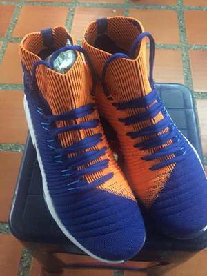 Botas Nike Hiperdunk Azul Con Naranja Talle 42 Nuevas