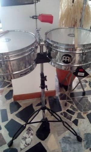 Timbales Marca Meinl 13 X 14 Usados Poco Uso