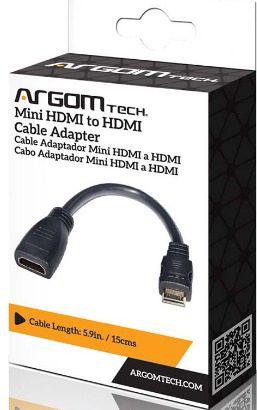Cable Argom Adaptador Mini Hdmi A Hdmi 15cm Nuevo Tienda