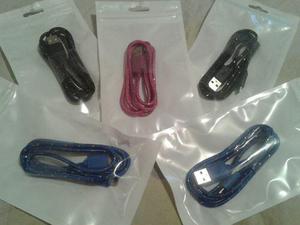 Cable Usb Nylon Cargador Samsung Blu Huawei 1m