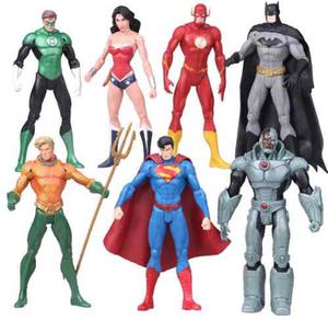 7 Figuras Liga Justicia Batman Superman Flash Linterna Verde